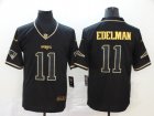 Nike Patriots #11 Julian Edelman Black Gold Throwback Vapor Untouchable Limited