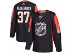 Men Adidas Winnipeg Jets #37 Connor Hellebuyck Black 2018 All-Star Central Division Authentic Stitched NHL Jersey
