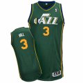 Mens Adidas Utah Jazz #3 George Hill Authentic Green Alternate NBA Jersey