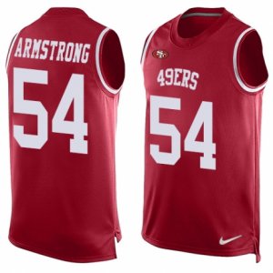 Mens Nike San Francisco 49ers #54 Ray-Ray Armstrong Limited Red Player Name & Number Tank Top NFL Jersey