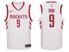 Nike NBA Houston Rockets #9 Zhou Qi Jersey 2017-18 New Season White Jersey