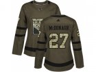 Women Adidas New York Rangers #27 Ryan McDonagh Green Salute to Service Stitched NHL Jersey