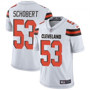 Nike Browns #53 Joe Schobert White Vapor Untouchable Limited Jersey