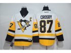 Men Pittsburgh Penguins #87 Sidney Crosby White New Away Stitched NHL Jersey