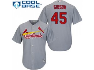 Youth St.Louis Cardinals #45 Bob Gibson Grey Cool Base Stitched MLB Jersey