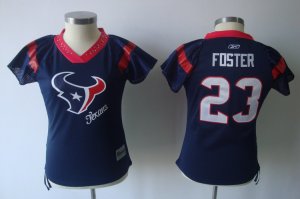 2011 women field flirt fashion nfl houston texans #23 foster blue