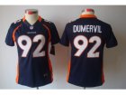 Nike Women NFL Denver Broncos #92 Elvis Dumervil Blue Jerseys