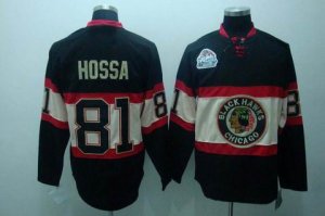 nhl chicago blackhawks #81 hossa black winter classic