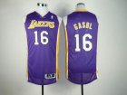 nba los angeles Lakers #16 gasol purple[Revolution 30]