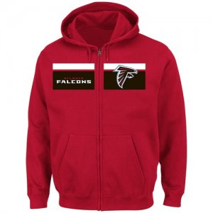 Atlanta Falcons Majestic Touchback Full Zip Hoodie Red