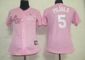 MLB Women Jerseys St.Louis Cardinals #5 pujols Pink