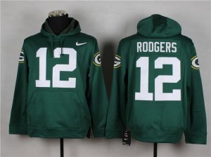 Nike Green Bay Packers #12 Aaron Rodgers Green jerseys(Pullover Hoodie)
