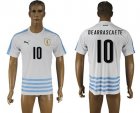 Uruguay #10 Dearrascaete Away Soccer Country Jersey