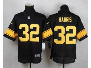 Nike Pittsburgh Steelers #32 franco harris Black Jerseys(Gold No Elite)