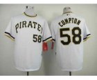 mlb jerseys pittsburgh pirates #58 cumpton white[m&n]