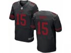 Mens Nike San Francisco 49ers #15 Josh Huff Elite Black NFL Jersey