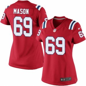 Womens Nike New England Patriots #69 Shaq Mason Limited Red Alternate NFL Jersey