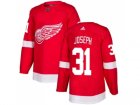 Men Adidas Detroit Red Wings #31 Curtis Joseph Red Home Authentic Stitched NHL Jersey