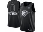 Men Nike Oklahoma City Thunder #0 Russell Westbrook Black NBA Jordan Swingman 2018 All-Star Game Jersey