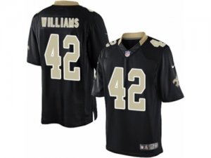 Mens Nike New Orleans Saints #42 Marcus Williams Limited Black Team Color NFL Jersey