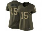 Women Nike San Francisco 49ers #15 Pierre Garcon Limited Green Salute to Service NFL Jersey