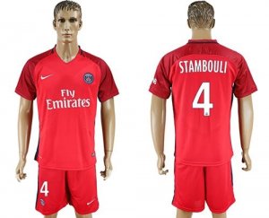 Paris Saint-Germain #4 Stambouli Red Soccer Club Jersey