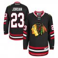 Mens Chicago Blackhawks #23 Michael Jordan Black 2014 Stadium Series Jersey