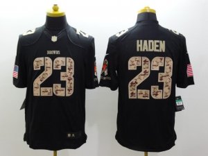 Nike cleveland browns #23 joe haden Black Salute to Service Jerseys(Limited)