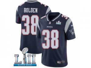 Youth Nike New England Patriots #38 Brandon Bolden Navy Blue Team Color Vapor Untouchable Limited Player Super Bowl LII NFL Jersey