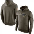 Men New England Patriots Nike Olive Salute To Service KO Performance Hoodie