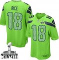 Nike Seattle Seahawks #18 Sidney Rice Green Alternate Super Bowl XLVIII Youth NFL Elite Jersey