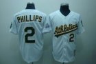 mlb oakland athletics #2 phillips m&n white