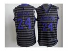 nba los angeles lakers #24 kobe bryant grey[black strip]