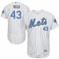 Men's Majestic New York Mets #43 Addison Reed Authentic White 2016 Father's Day Fashion Flex Base MLB Jersey