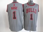 nba chicago bulls #1 rose grey[static fashion swingman]