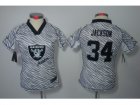 Nike Women NFL Oakland Raiders #34 Bo Jackson jerseys[fem fan zebra]