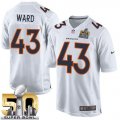 Nike Denver Broncos #43 T.J. Ward White Super Bowl 50 Men Stitched NFL Game Event Jersey