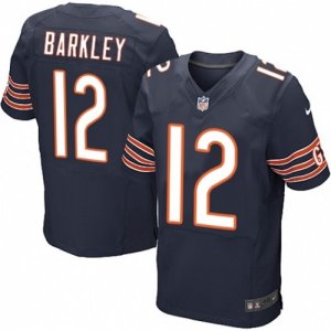 Mens Nike Chicago Bears #12 Matt Barkley Elite Navy Blue Team Color NFL Jersey