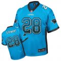 Nike Carolina Panthers #28 Jonathan Stewart Blue Alternate Men's Stitched NFL Elite Drift Fashion Jersey