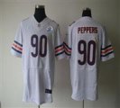 Nike Bears #90 Julius Peppers White With Hall of Fame 50th Patch NFL Elite Jersey