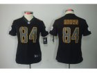 Nike Women Pittsburgh Steelers #84 Antonio Brown Black Jerseys(Impact Limited)