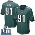 Nike Eagles #91 Fletcher Cox Green Youth 2018 Super Bowl LII Game Jersey