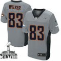 Nike Denver Broncos #83 Wes Welker Grey Shadow Super Bowl XLVIII NFL Elite Jersey
