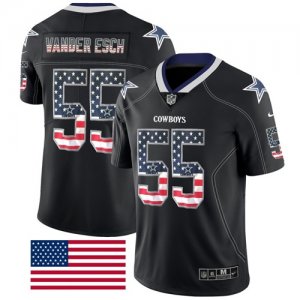 Nike Cowboys #55 Leighton Vander Esch Black USA Flag Fashion Limited Jersey