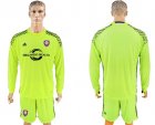 2017-18 Orlando City Fluorescent Green Goalkeeper Long Sleeve Soccer Jersey