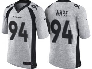 Nike Denver Broncos #94 DeMarcus Ware 2016 Gridiron Gray II Mens NFL Limited Jersey