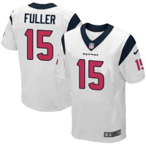 Men Nike Houston Texans #15 Will Fuller White Men Stitched NFL Elite Jersey