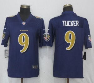 Nike Ravens #9 Justin Tucker Purple Color Rush Limited Jersey