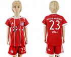 2017-18 Bayern Munich 23 VIDAL Home Youth Soccer Jersey