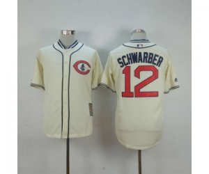 mlb jerseys chicago cubs #12 schwarber cream[1929 m&n][schwarber]